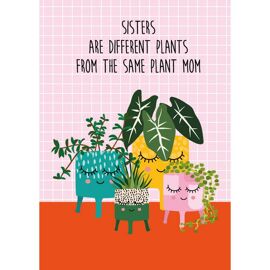 Postkaart Sisters-plants / Studio Inktvis